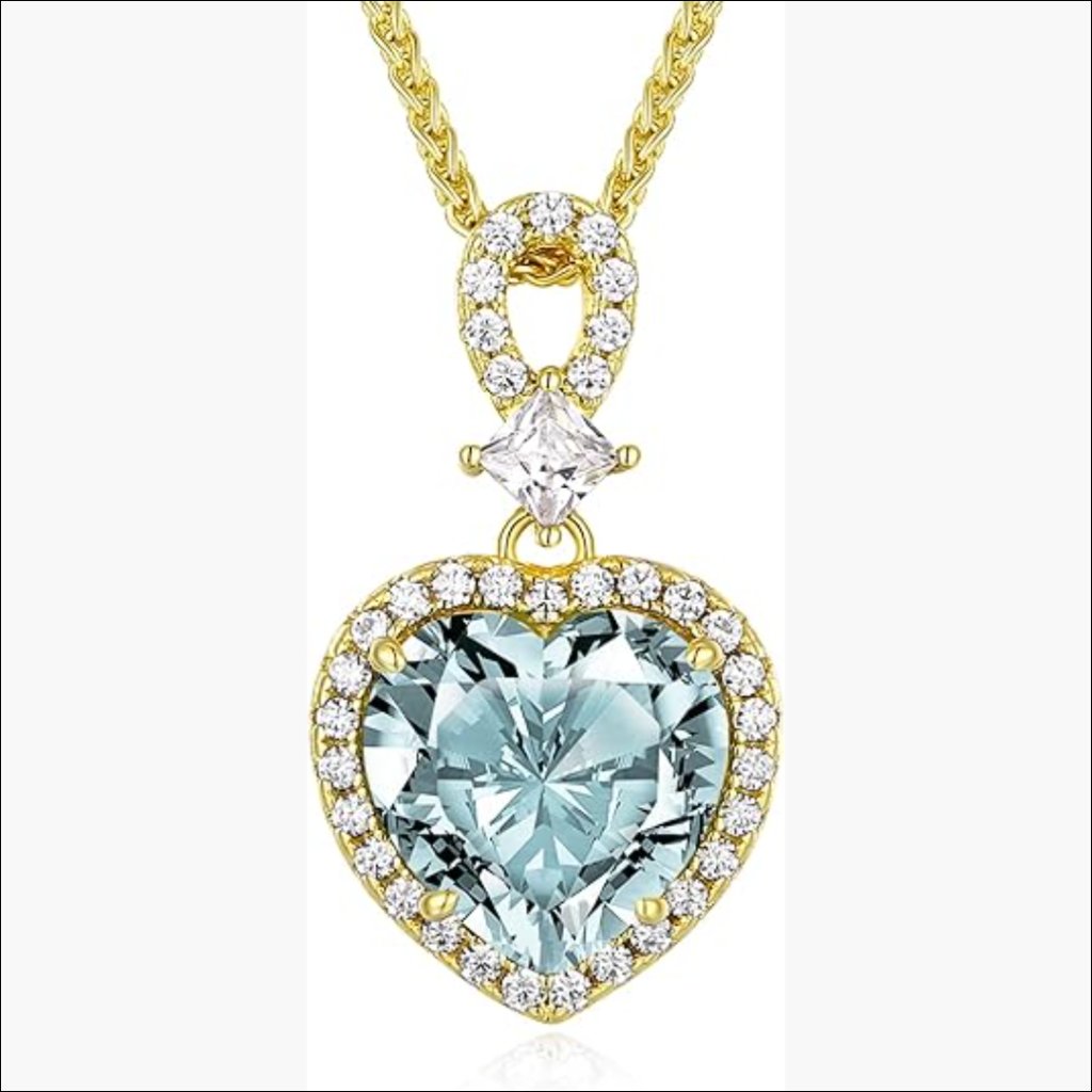 Sterling Silver Gold Plated Heart Necklace With Cubic Zirconia